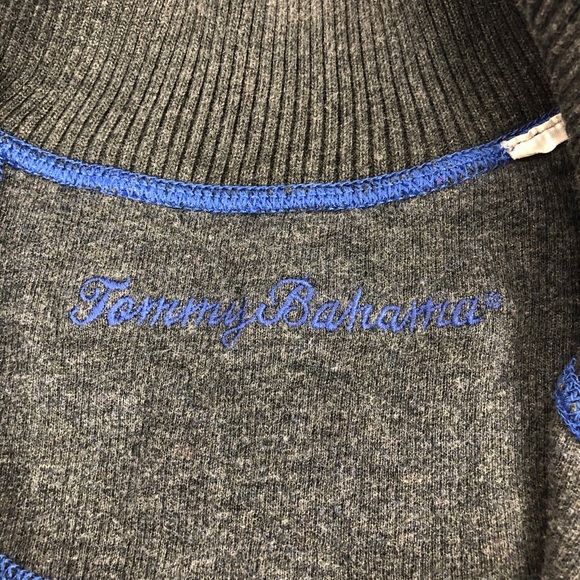 Tommy Bahama Mens Long Sleeve 1/4 Zip Sweater - Picture 7 of 7
